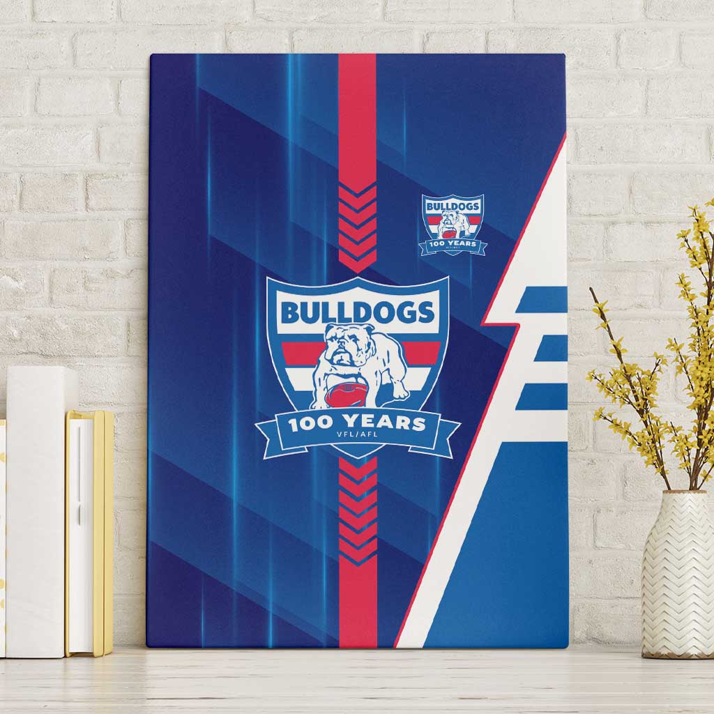Western Bulldogs Canvas Wall Art Modern Geometric Sports Graphic Style