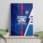 Western Bulldogs Canvas Wall Art Modern Geometric Sports Graphic Style