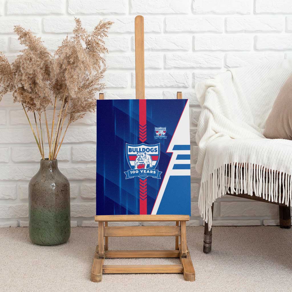 Western Bulldogs Canvas Wall Art Modern Geometric Sports Graphic Style
