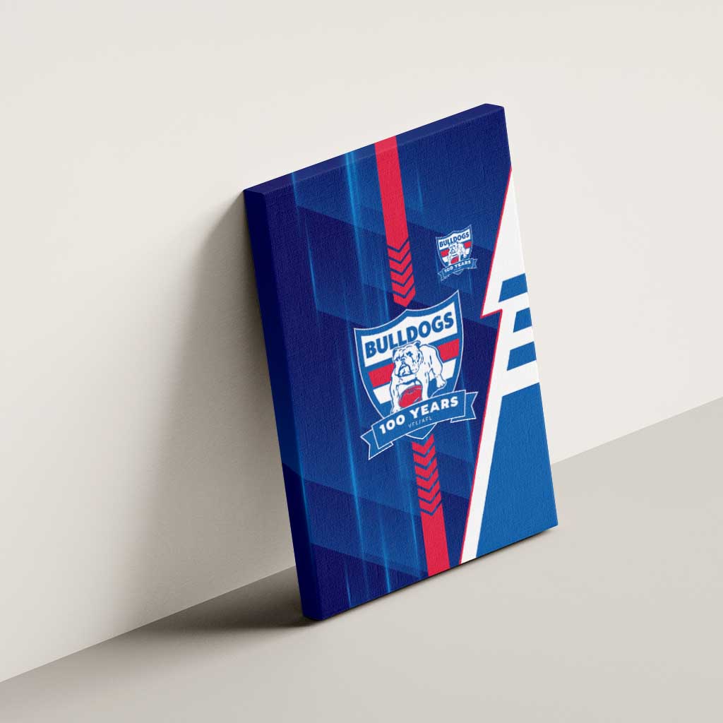 Western Bulldogs Canvas Wall Art Modern Geometric Sports Graphic Style