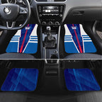 Personalized Western Bulldogs Car Mats Modern Geometric Sports Graphic Style