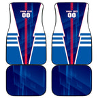 Personalized Western Bulldogs Car Mats Modern Geometric Sports Graphic Style