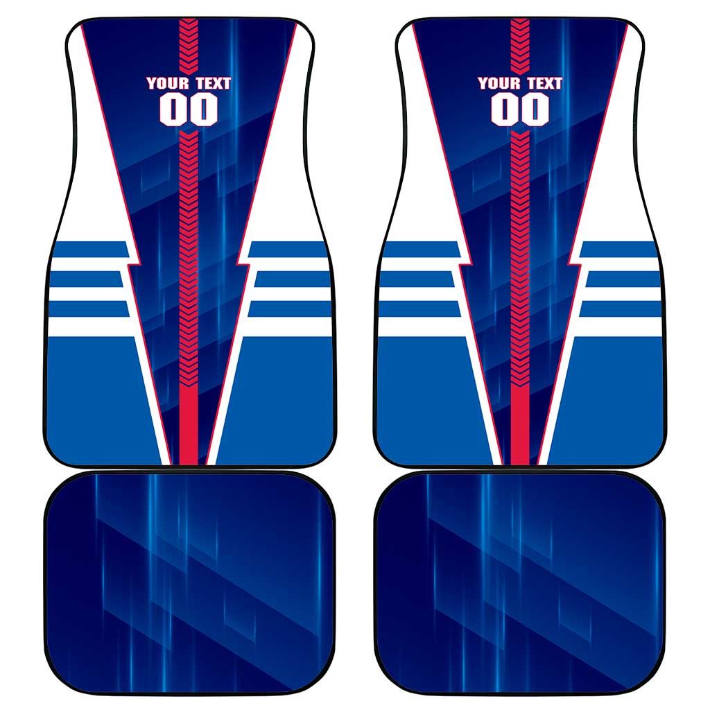 Personalized Western Bulldogs Car Mats Modern Geometric Sports Graphic Style