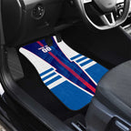 Personalized Western Bulldogs Car Mats Modern Geometric Sports Graphic Style
