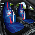 Western Bulldogs Car Seat Cover Modern Geometric Sports Graphic Style