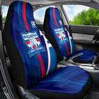 Western Bulldogs Car Seat Cover Modern Geometric Sports Graphic Style