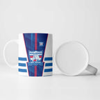 Personalized Western Bulldogs Ceramic Mug Modern Geometric Sports Graphic Style