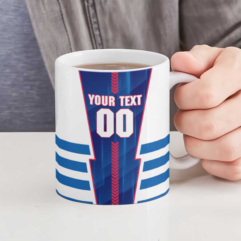 Personalized Western Bulldogs Ceramic Mug Modern Geometric Sports Graphic Style