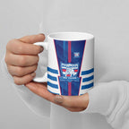 Personalized Western Bulldogs Ceramic Mug Modern Geometric Sports Graphic Style