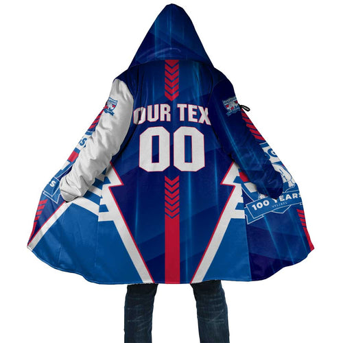 Personalized Western Bulldogs Cloak Modern Geometric Sports Graphic Style