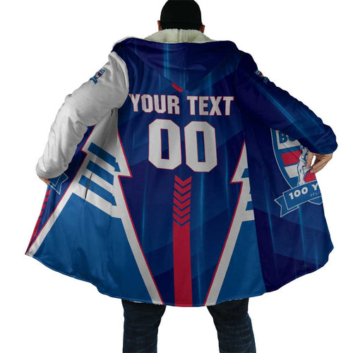 Personalized Western Bulldogs Cloak Modern Geometric Sports Graphic Style