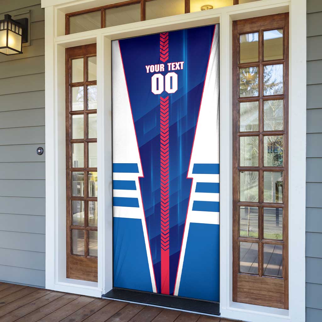 Personalized Western Bulldogs Door Cover Modern Geometric Sports Graphic Style