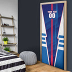 Personalized Western Bulldogs Door Cover Modern Geometric Sports Graphic Style