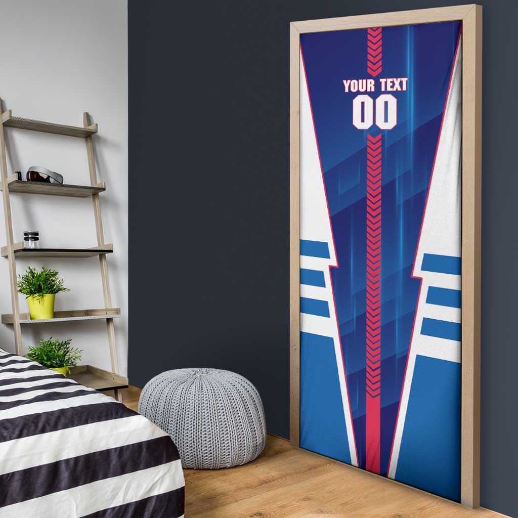 Personalized Western Bulldogs Door Cover Modern Geometric Sports Graphic Style