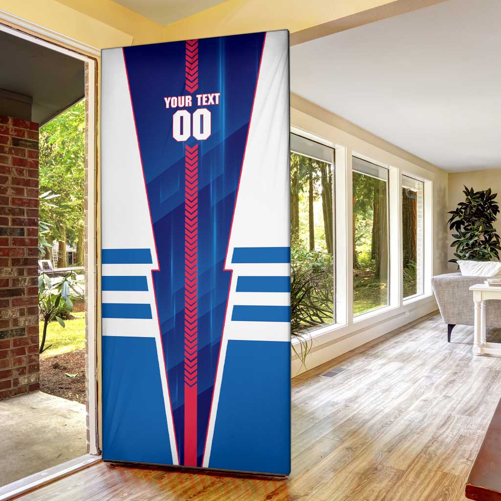 Personalized Western Bulldogs Door Cover Modern Geometric Sports Graphic Style