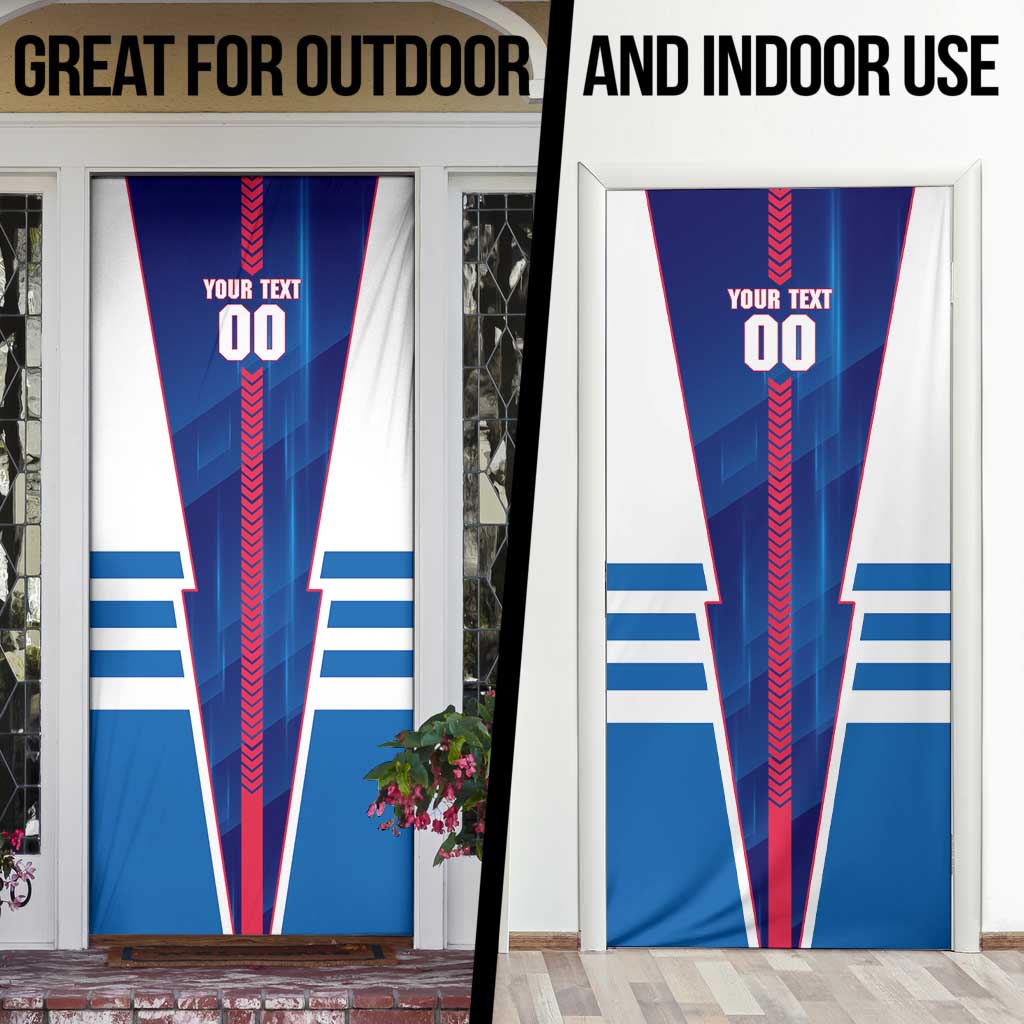 Personalized Western Bulldogs Door Cover Modern Geometric Sports Graphic Style