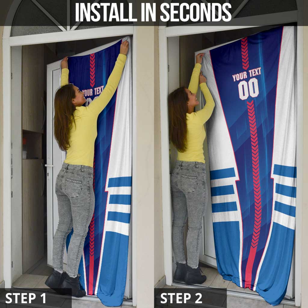 Personalized Western Bulldogs Door Cover Modern Geometric Sports Graphic Style