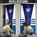 Personalized Western Bulldogs Door Cover Modern Geometric Sports Graphic Style