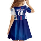 Personalized Western Bulldogs Family Matching Mermaid Dress and Hawaiian Shirt Modern Geometric Sports Graphic Style