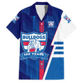 Personalized Western Bulldogs Family Matching Off Shoulder Maxi Dress and Hawaiian Shirt Modern Geometric Sports Graphic Style