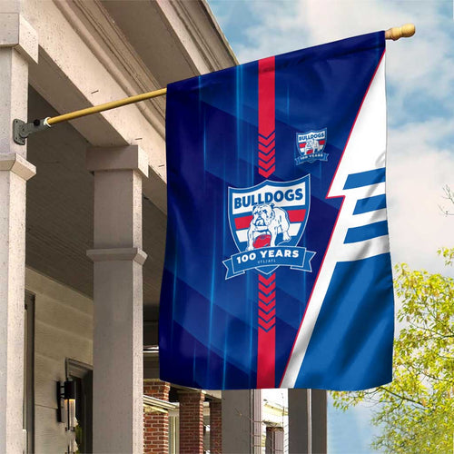 Western Bulldogs Garden Flag Modern Geometric Sports Graphic Style