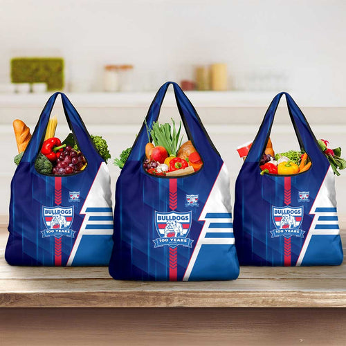 Western Bulldogs Grocery Bag Modern Geometric Sports Graphic Style