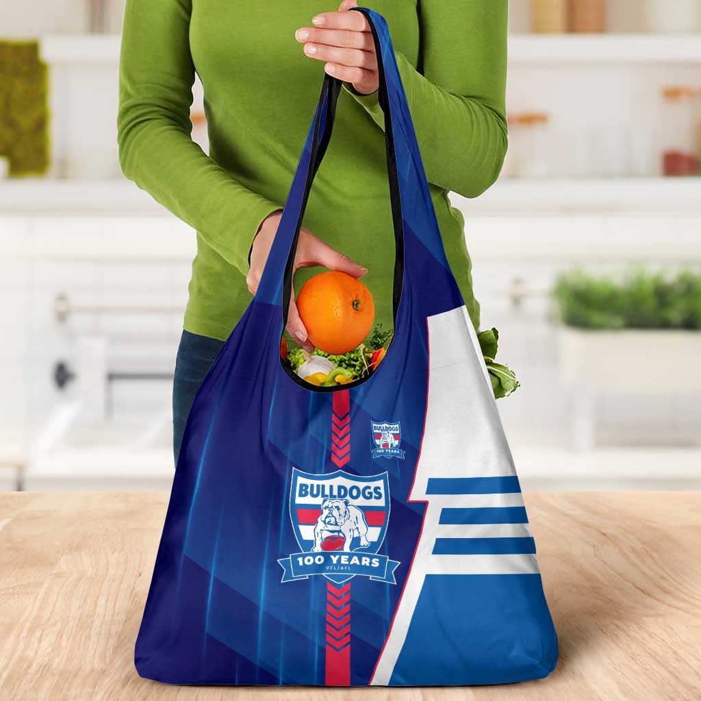 Western Bulldogs Grocery Bag Modern Geometric Sports Graphic Style