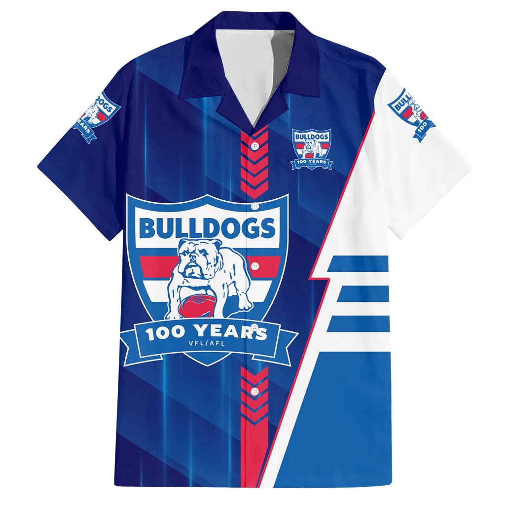 Personalized Western Bulldogs Hawaiian Shirt Modern Geometric Sports Graphic Style