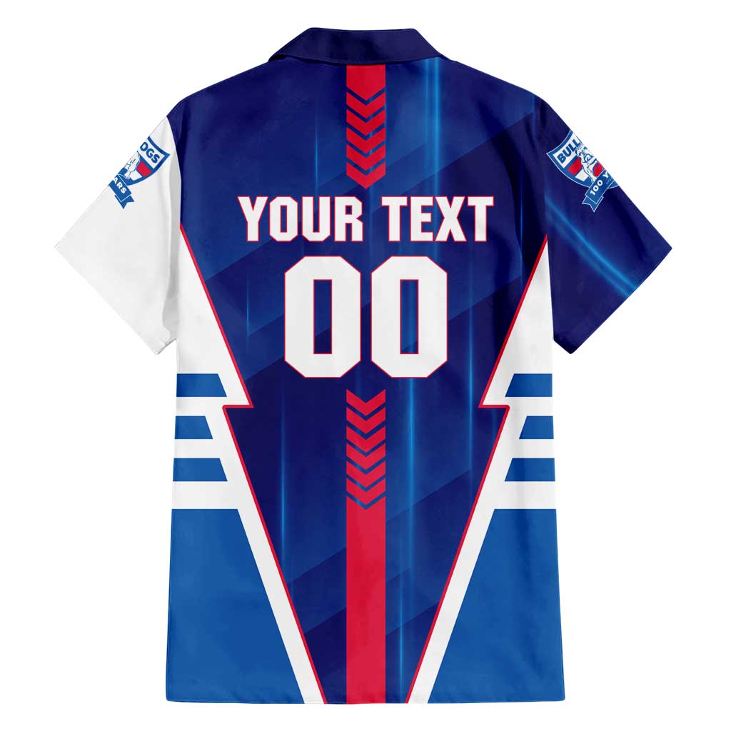 Personalized Western Bulldogs Hawaiian Shirt Modern Geometric Sports Graphic Style