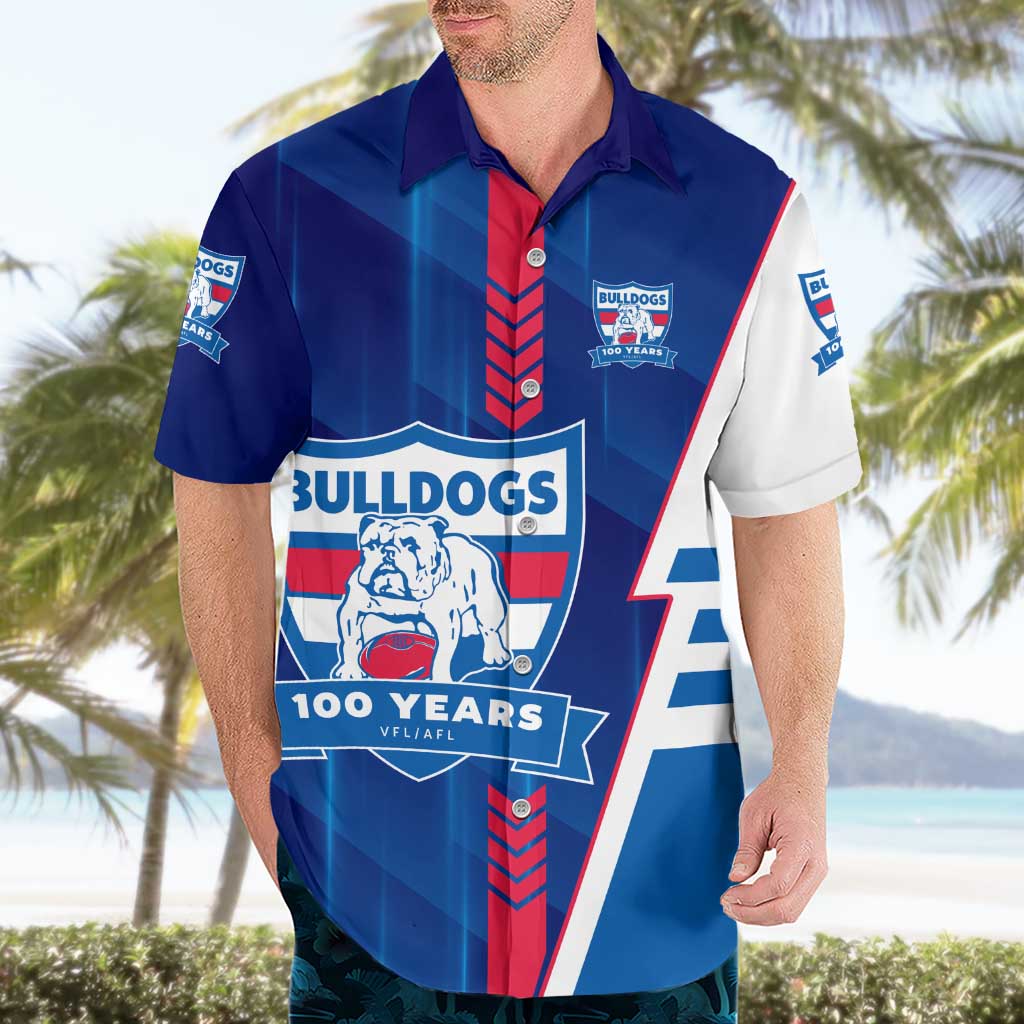 Personalized Western Bulldogs Hawaiian Shirt Modern Geometric Sports Graphic Style