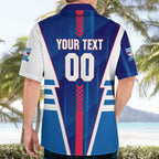 Personalized Western Bulldogs Hawaiian Shirt Modern Geometric Sports Graphic Style