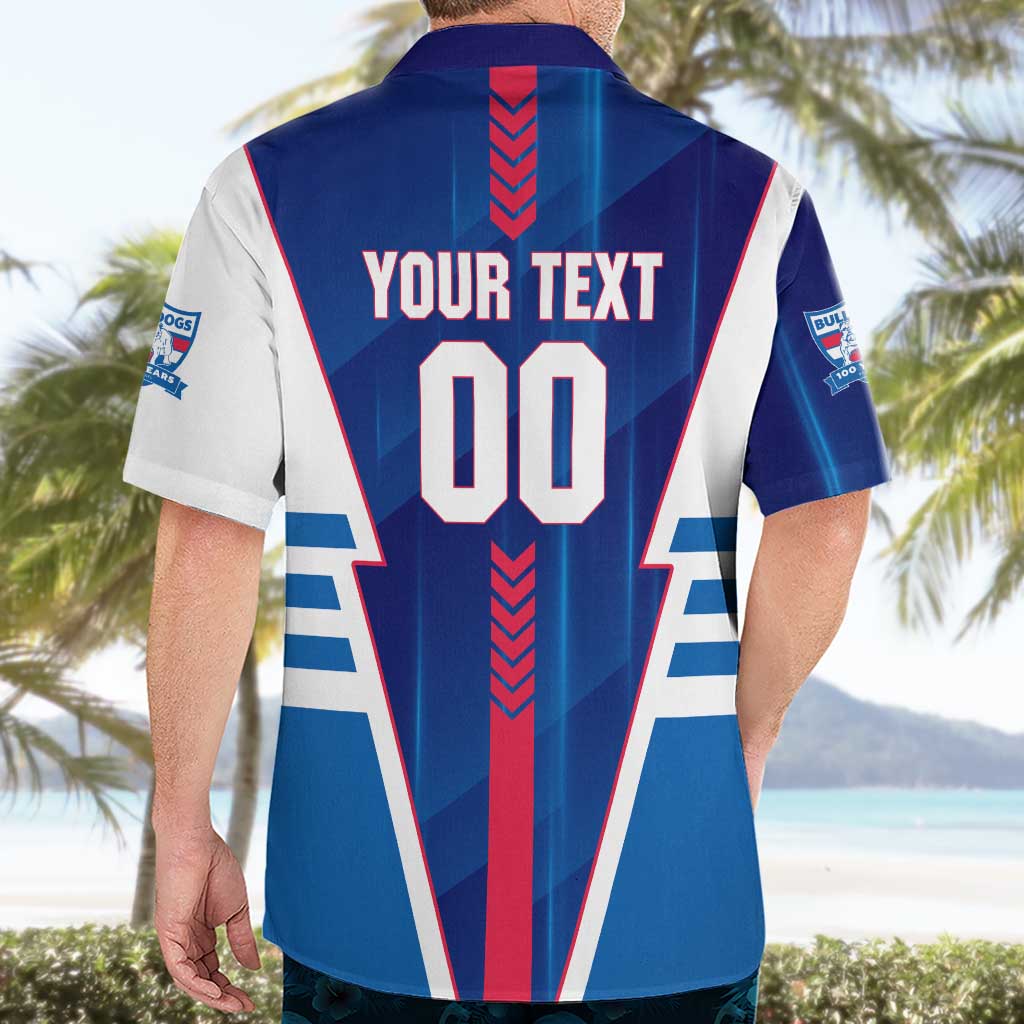 Personalized Western Bulldogs Hawaiian Shirt Modern Geometric Sports Graphic Style