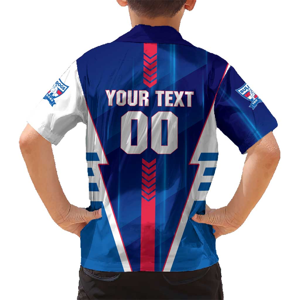 Personalized Western Bulldogs Hawaiian Shirt Modern Geometric Sports Graphic Style
