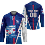 Personalized Western Bulldogs Hockey Jersey Modern Geometric Sports Graphic Style