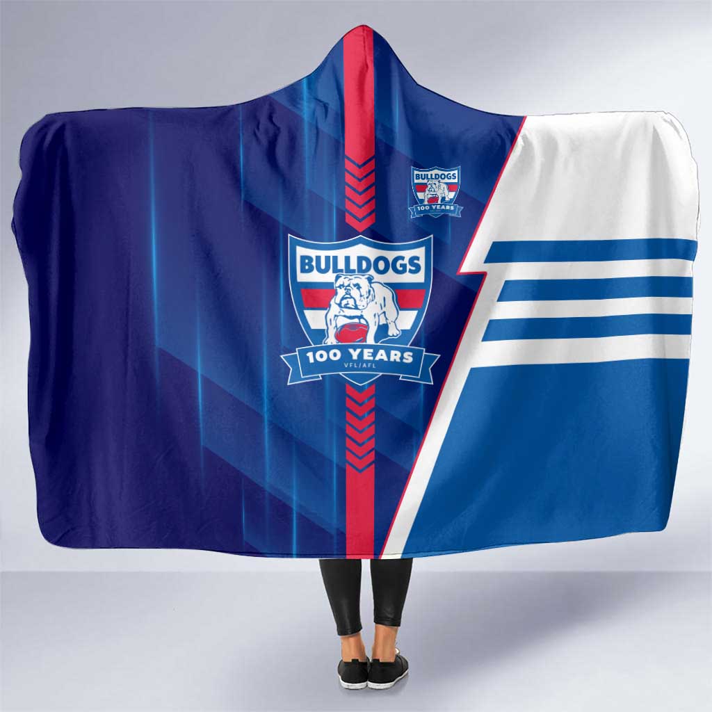 Western Bulldogs Hooded Blanket Modern Geometric Sports Graphic Style