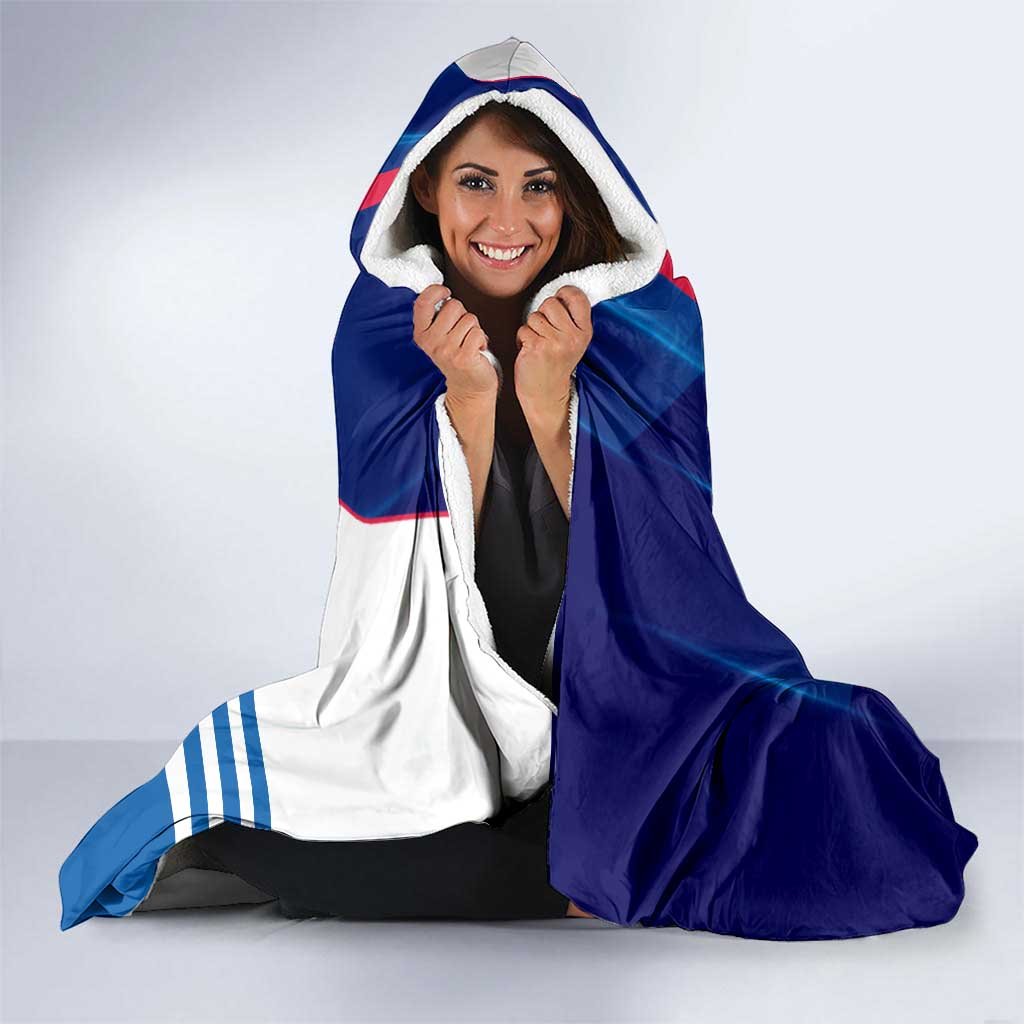 Western Bulldogs Hooded Blanket Modern Geometric Sports Graphic Style
