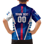 Personalized Western Bulldogs Kid Hawaiian Shirt Modern Geometric Sports Graphic Style
