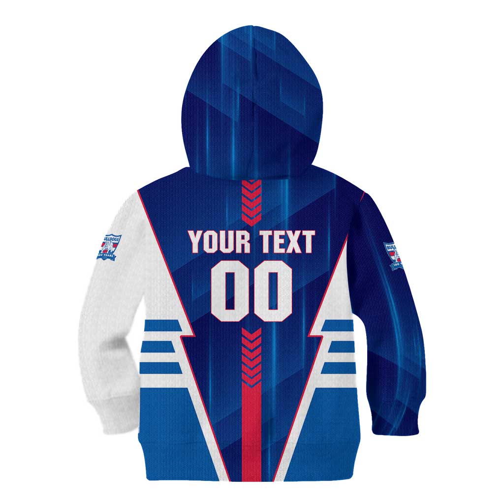 Personalized Western Bulldogs Kid Hoodie Modern Geometric Sports Graphic Style