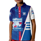 Personalized Western Bulldogs Kid Polo Shirt Modern Geometric Sports Graphic Style
