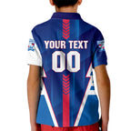 Personalized Western Bulldogs Kid Polo Shirt Modern Geometric Sports Graphic Style