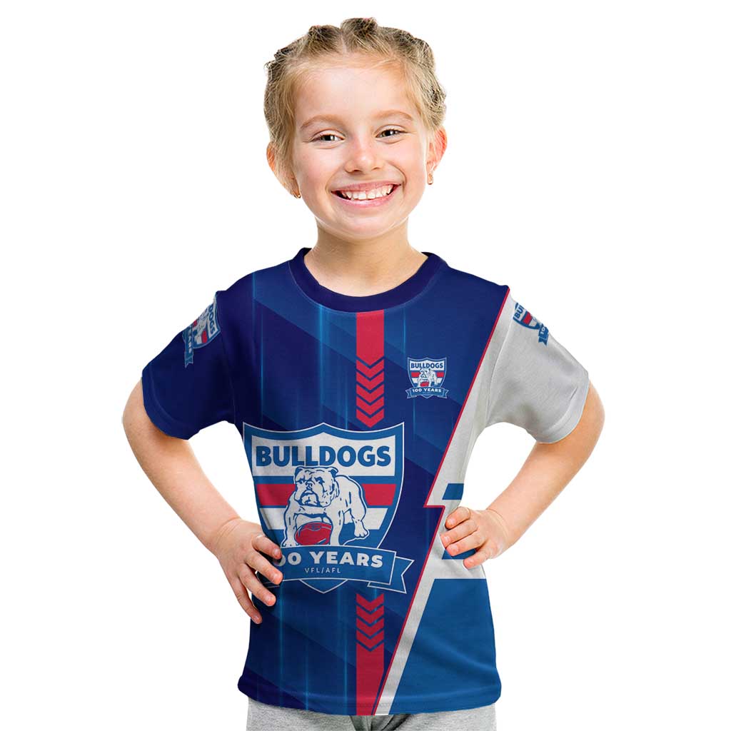 Personalized Western Bulldogs Kid T Shirt Modern Geometric Sports Graphic Style