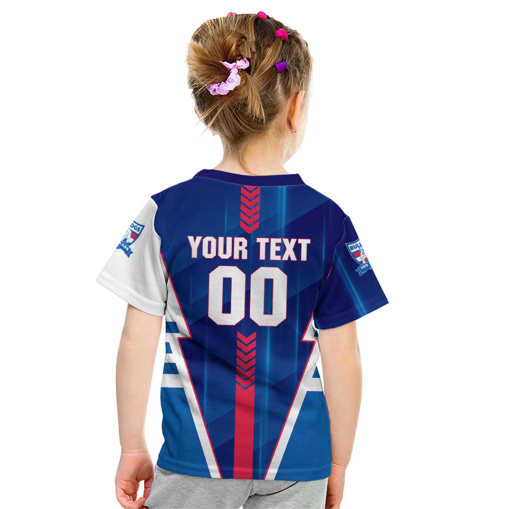 Personalized Western Bulldogs Kid T Shirt Modern Geometric Sports Graphic Style