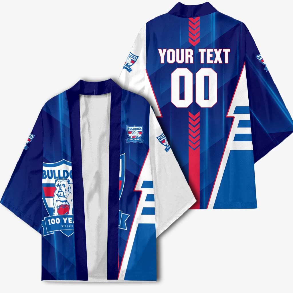 Personalized Western Bulldogs Kimono Modern Geometric Sports Graphic Style