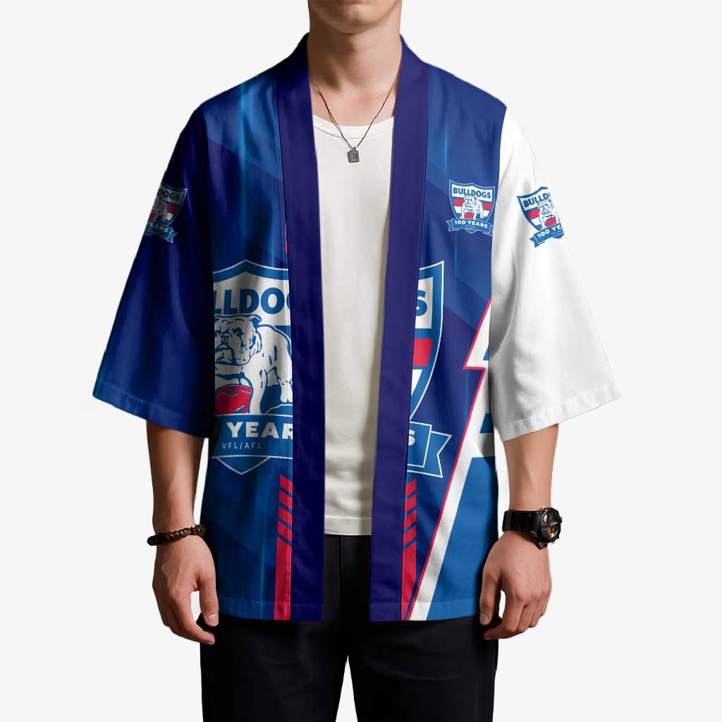 Personalized Western Bulldogs Kimono Modern Geometric Sports Graphic Style