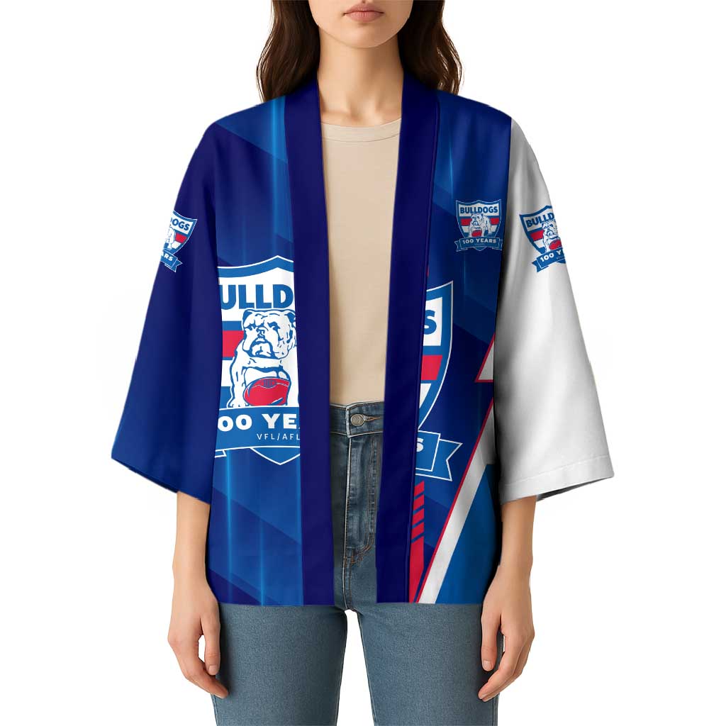 Personalized Western Bulldogs Kimono Modern Geometric Sports Graphic Style