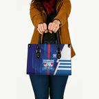 Western Bulldogs Leather Bag Modern Geometric Sports Graphic Style
