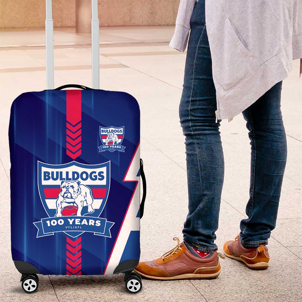 Western Bulldogs Luggage Cover Modern Geometric Sports Graphic Style