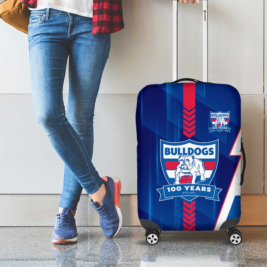 Western Bulldogs Luggage Cover Modern Geometric Sports Graphic Style