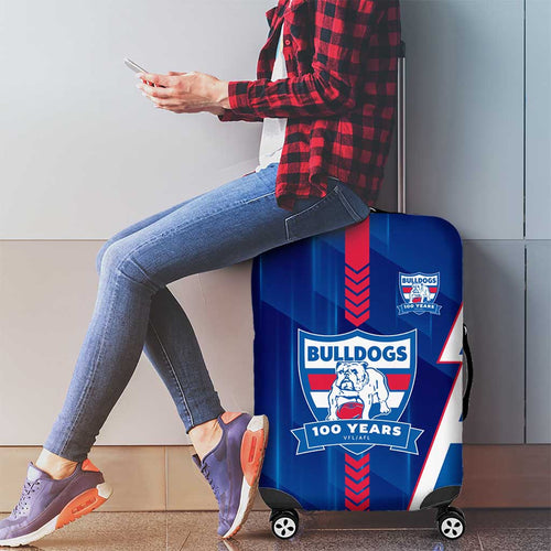 Western Bulldogs Luggage Cover Modern Geometric Sports Graphic Style