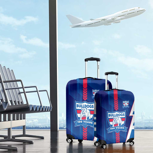 Western Bulldogs Luggage Cover Modern Geometric Sports Graphic Style